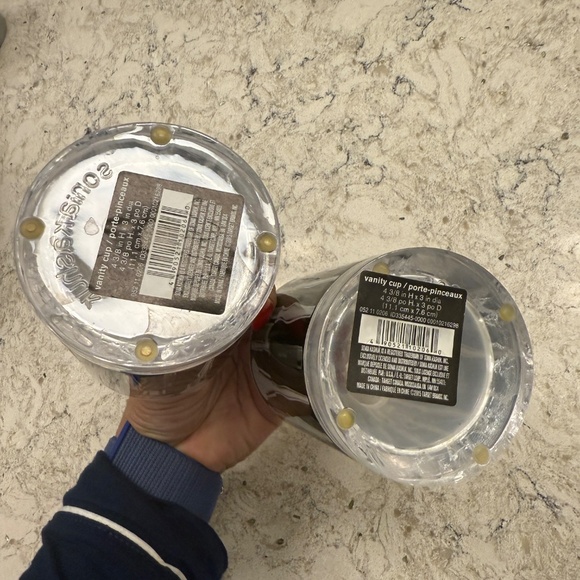 Set of two Sonia Kashuk Vanity Cup Make-up Brush Pattern Organizer storage decor - Picture 3 of 7